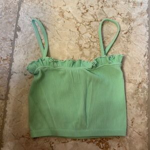 Zara Green Cropped Tank